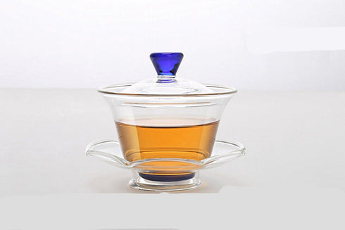 シリコン製ガラス蓋碗(青・赤・緑・透明)